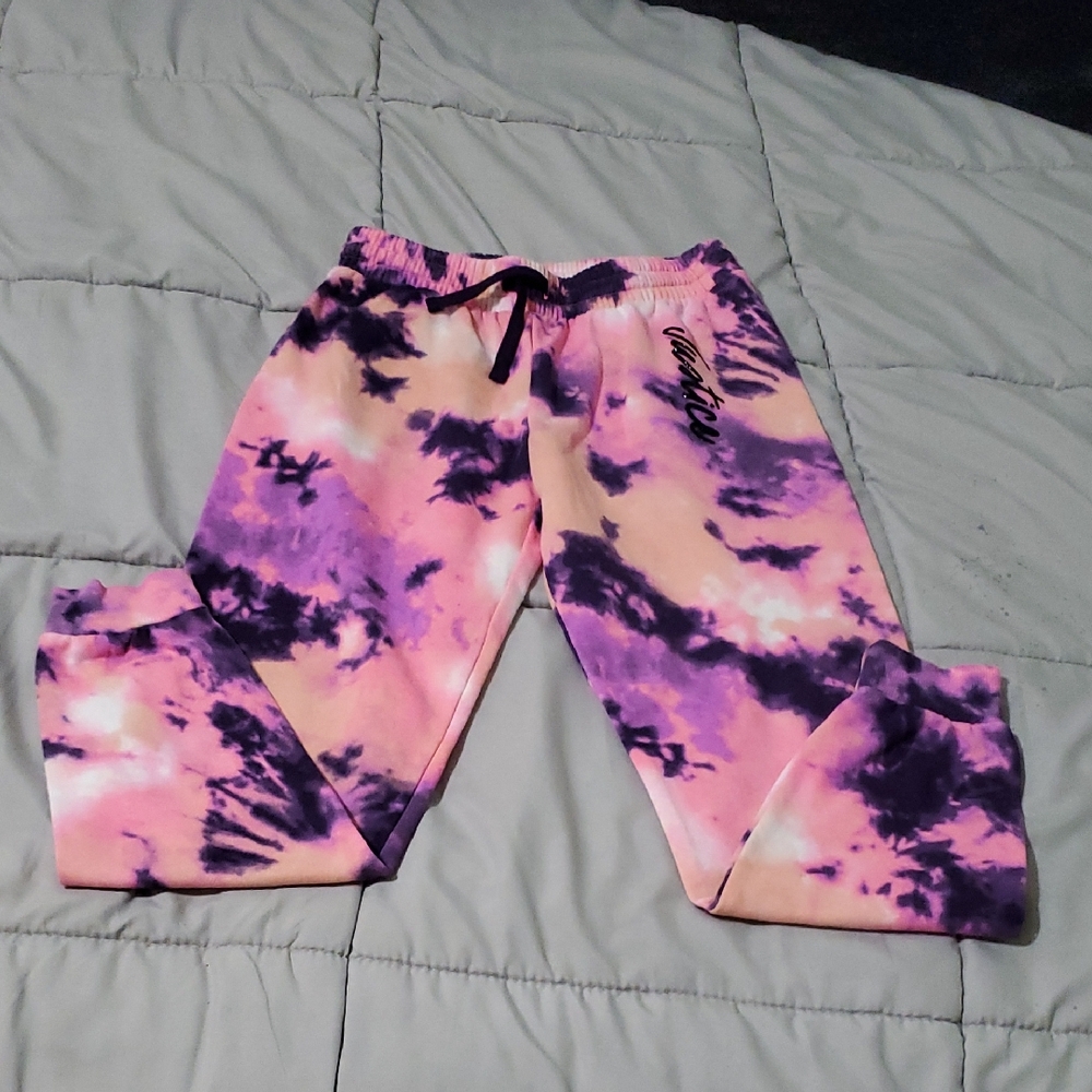 Justice Purple and Pink Tie-Dye Joggers